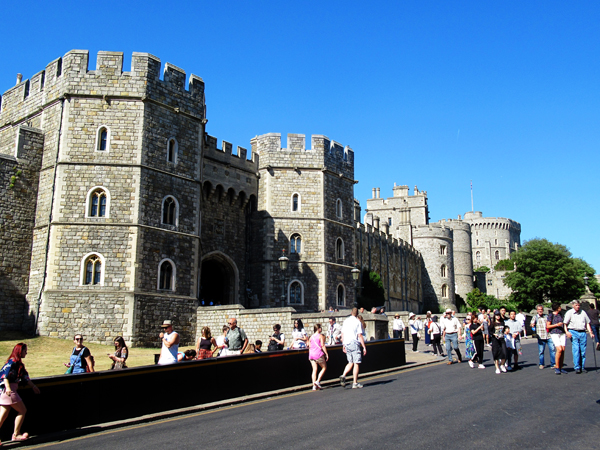 Outside the main gates of Windsor Castle