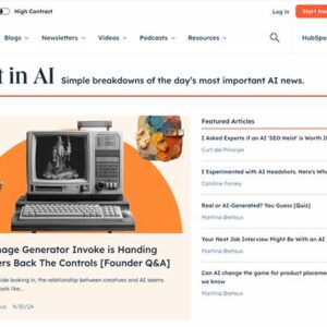 Hubspot.com website - AI blog
