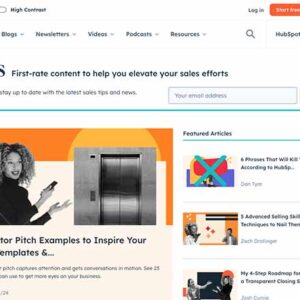 Hubspot.com website - Sales blog