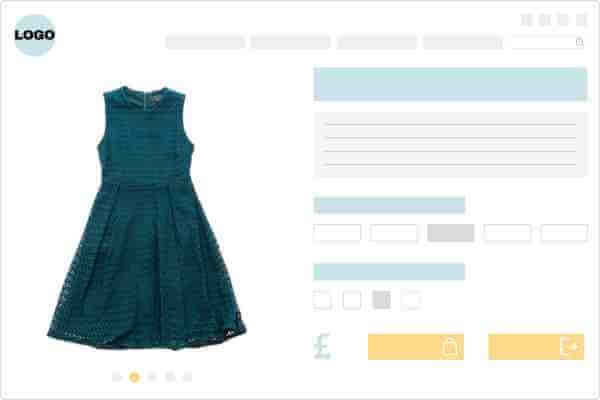 Ecommerce website wireframe